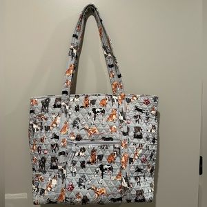 Vera Bradley Large Vera Tote Bag in "Dog Show" Pattern